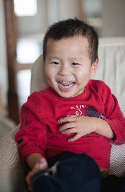 A laughing kid